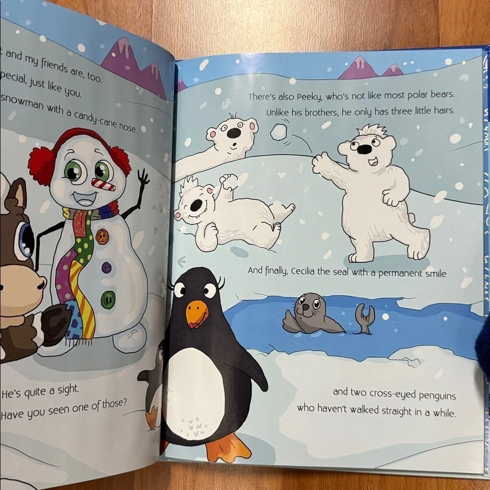 Reindeer in here Christmas book and matching thermal slipper socks NWT